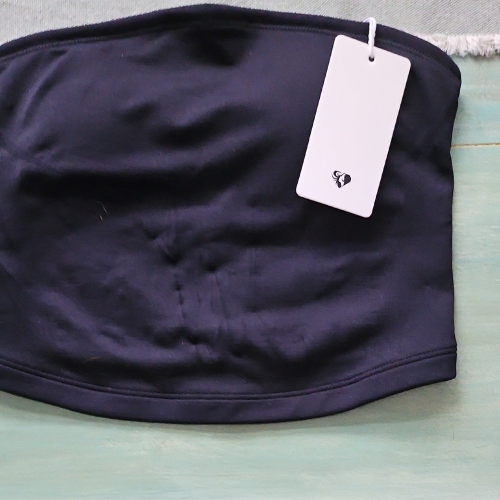 Women's Best Longline Bandeau Black Strapless Top